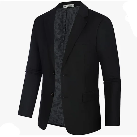 NWT GRACE KARIN Mens Casual Blazer Sport Coat Lightweight 2 Button Business Suit - Picture 2 of 11